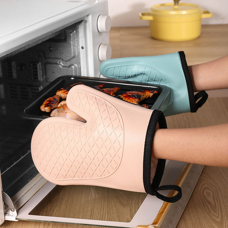Kitchen Baking Gloves - 2 Stück wärmeisolierende Handschuhe, verbrühungshemmende Mikrowellenherdhandschuhe,