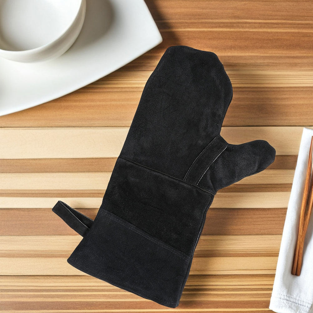 Kitchen Baking Gloves - 3 Stück hitzebeständige schwarze Ofenhandschuhe mit