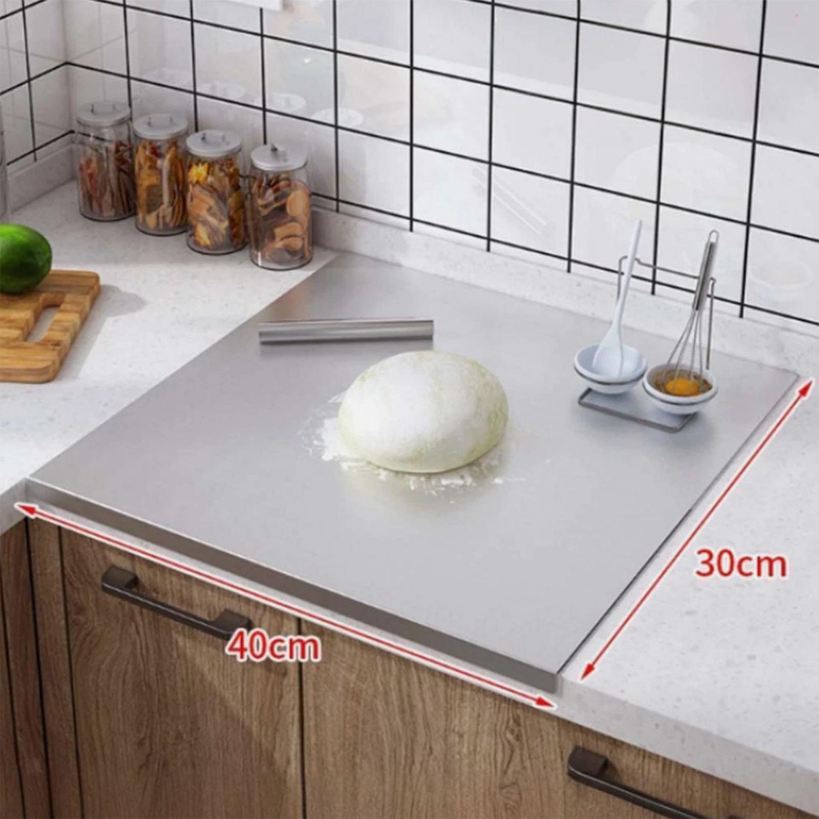 Kitchen Baking Tools - Edelstahl-Schneidebrett Antihaftbeschichtet Beidseitig Verwendbar Fleisch-Schneidebretter Küchenwerkzeug