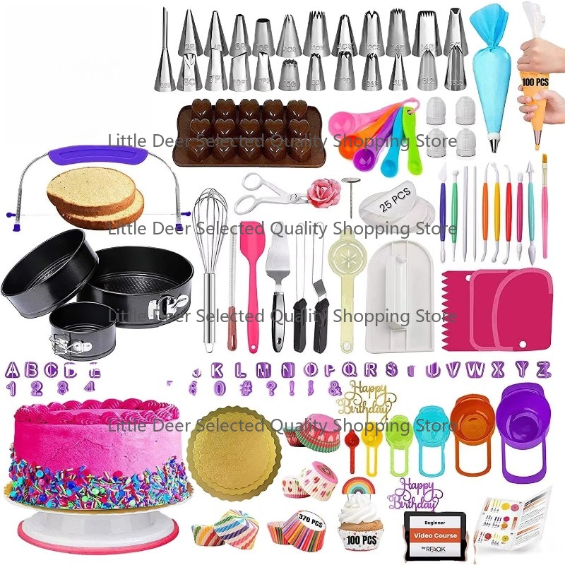 Springform Pan Set - Kuchen-Dekorationszubehör, 700-teiliges Kuchen-Werkzeug-Set mit Federformen, Pfannen,