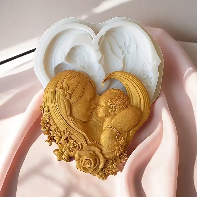 Baking Kitchen Design - 1 Stück DIY-Silikon-Kuchenform mit Mutter-Kind-Design –