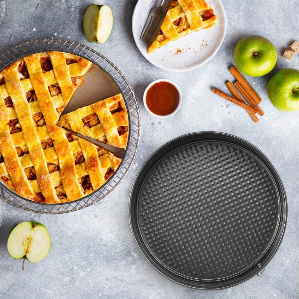 Springform Pan Set - 3-teiliges Kuchenformen-Set aus Kohlenstoffstahl mit Antihaftbeschichtung