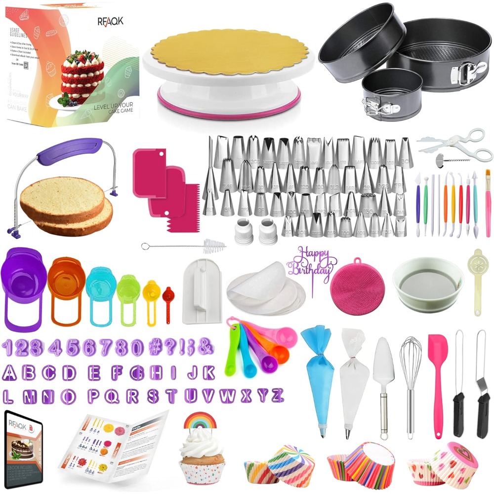 Springform Pan Set - Kuchendekorationszubehör, Kuchendekorationsset mit 3 Springform-Kuchenformen, Set