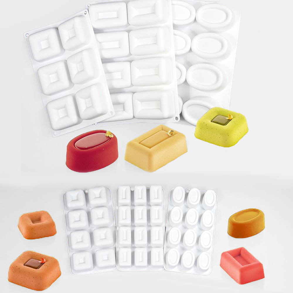 Baking Kitchen Design - Savarin Mousse-Kuchenform, quadratisch, rechteckig oder oval,