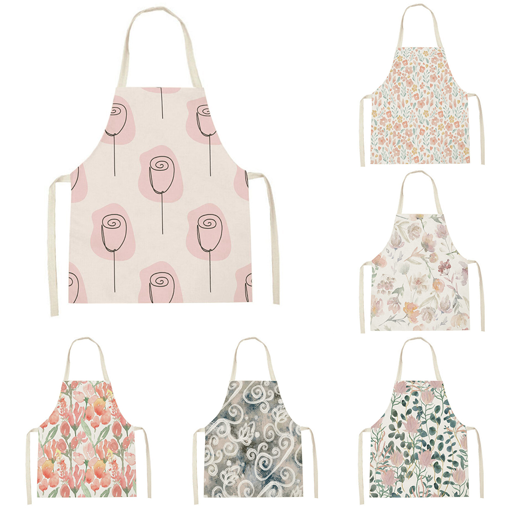 Baking Kitchen Kids - Rosa Tulpe Küchenschürze Reinigung florale Pflanzenschürze