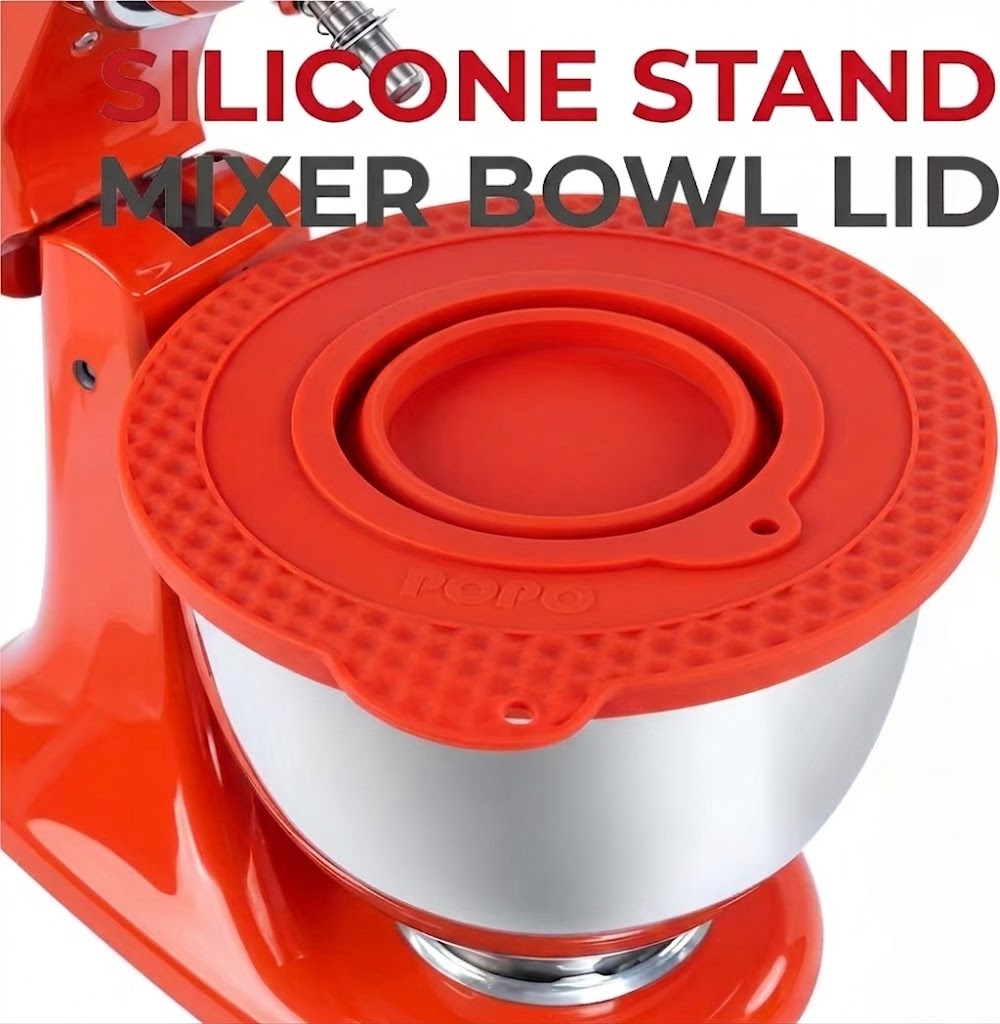 Kitchenaid Baking Bowl - 4,5–5-Quart-Kippkopf-Standmixer-Silikonschüsseldeckel mit Anti-Verschüttungsschutz für KitchenAid mit