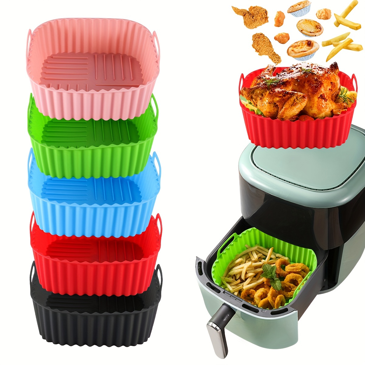 Kitchen Baking Oven - Die 1-teilige Heißluftfritteuse-Einlage aus Silikon ist