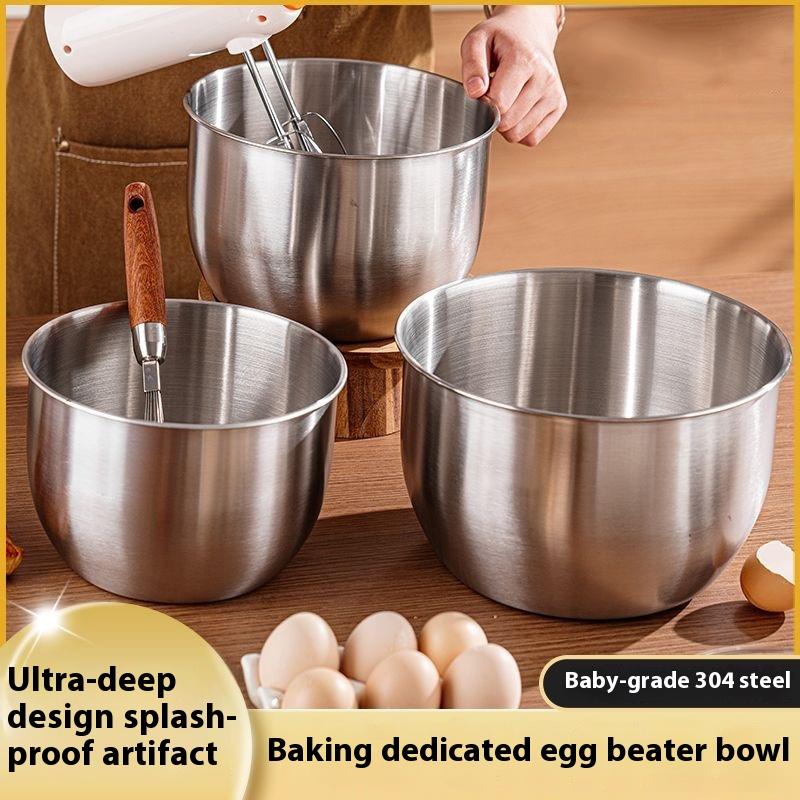 Baking Kitchen Design - 1 Stück Edelstahl-Rührschüssel zum Kochen, Backen,