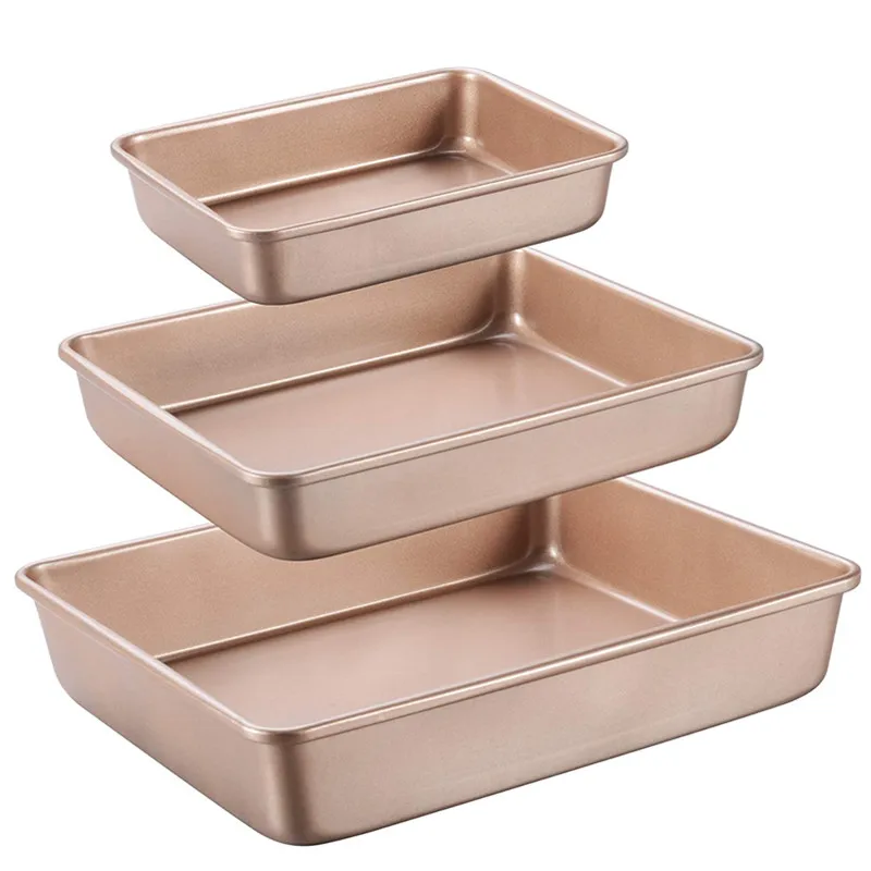 Springform Pan Set - Verdicken Carbon Stahl Goldene Backblech Antihaft