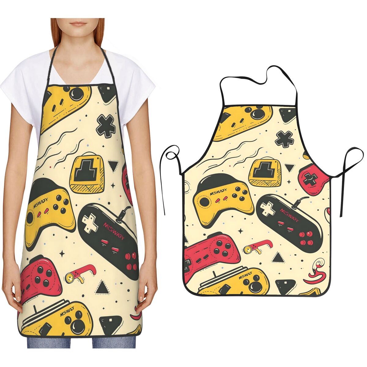 Kitchen Baking Game - Gamer-Controller, Videospiel, Vintage-Schürzen, Koch, Kochen, Backen,
