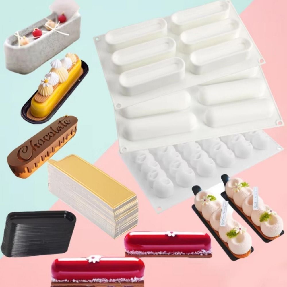 Kitchen Appliances For Baking - Neue Silikon-Mousse-Kuchenform, lange ovale Backform für