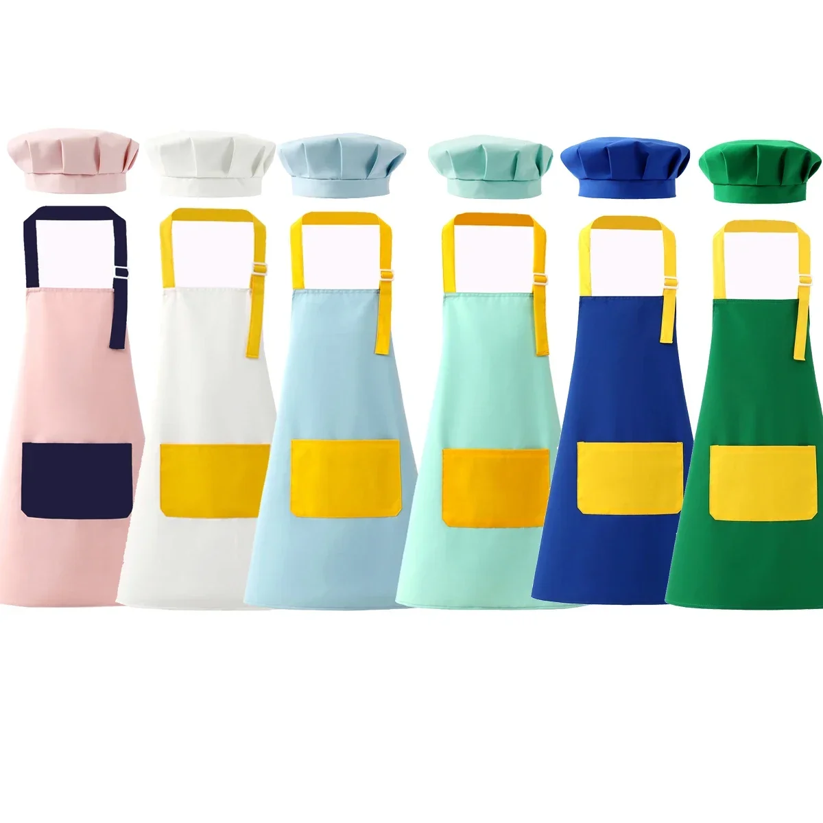 Baking Kitchen Kids - Kinderschürze und Kochmütze, verstellbar, mit großer