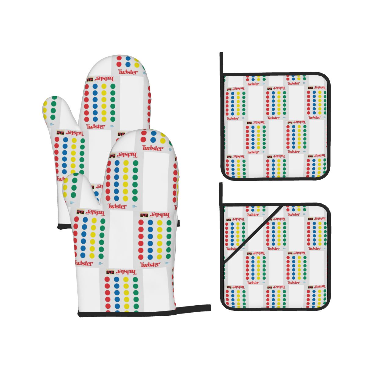 Kitchen Baking Game - The Twister Game Decken-Ofenhandschuhe und Topflappen-Sets