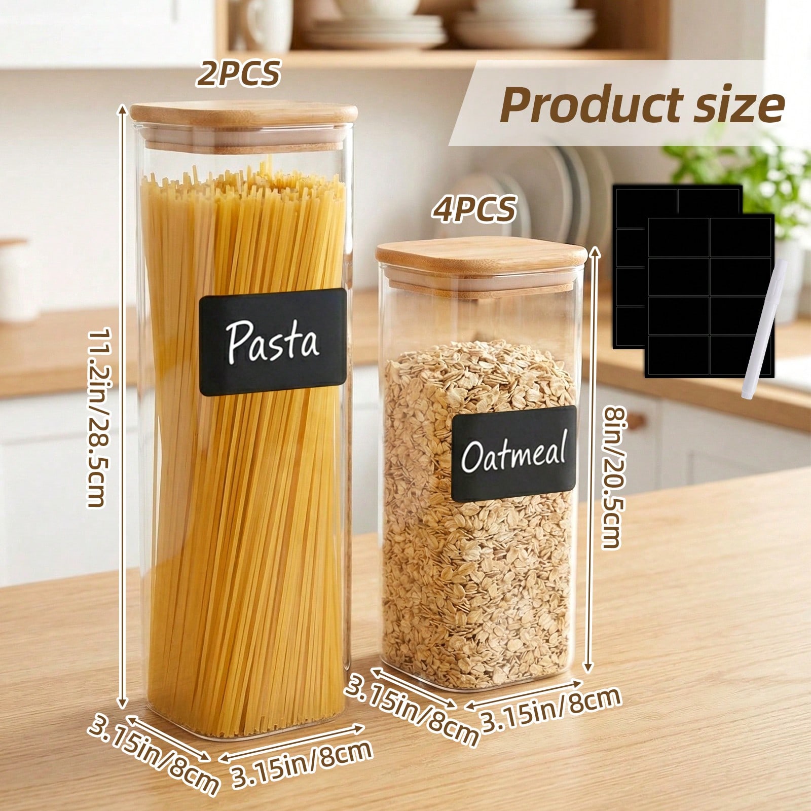 6/12 Stück Glas-Lebensmittelbe – Kitchen Baking Storage Containers Bewertung und Preis