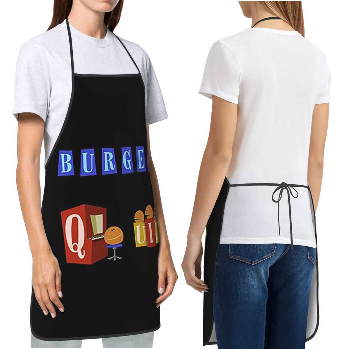 Burger Quiz Neue Logo-Schürzen – Kitchen Quiz Bewertung und Preis