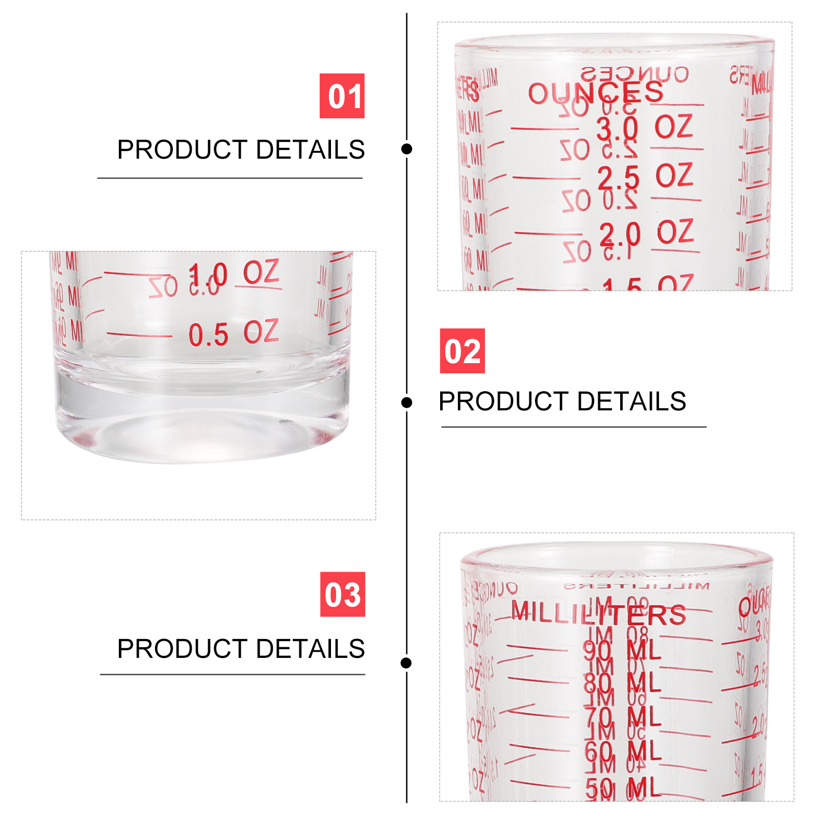 3-teiliges Glas-Messbecher-Set – Kitchen Baking Tools Bewertung und Preis