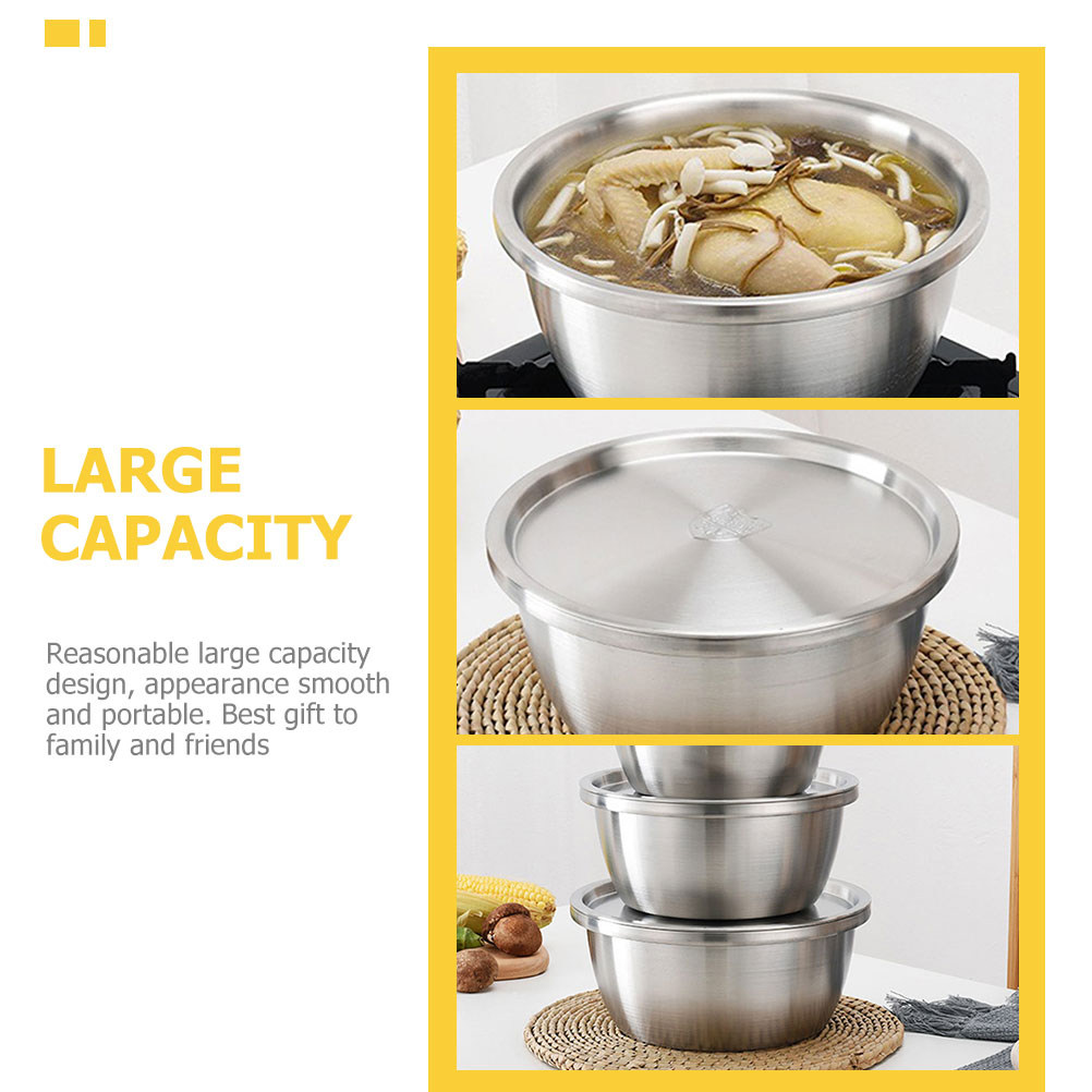 1 Set Edelstahl-Rührschüssel,  – Kitchen Baking Storage Containers Bewertung und Preis