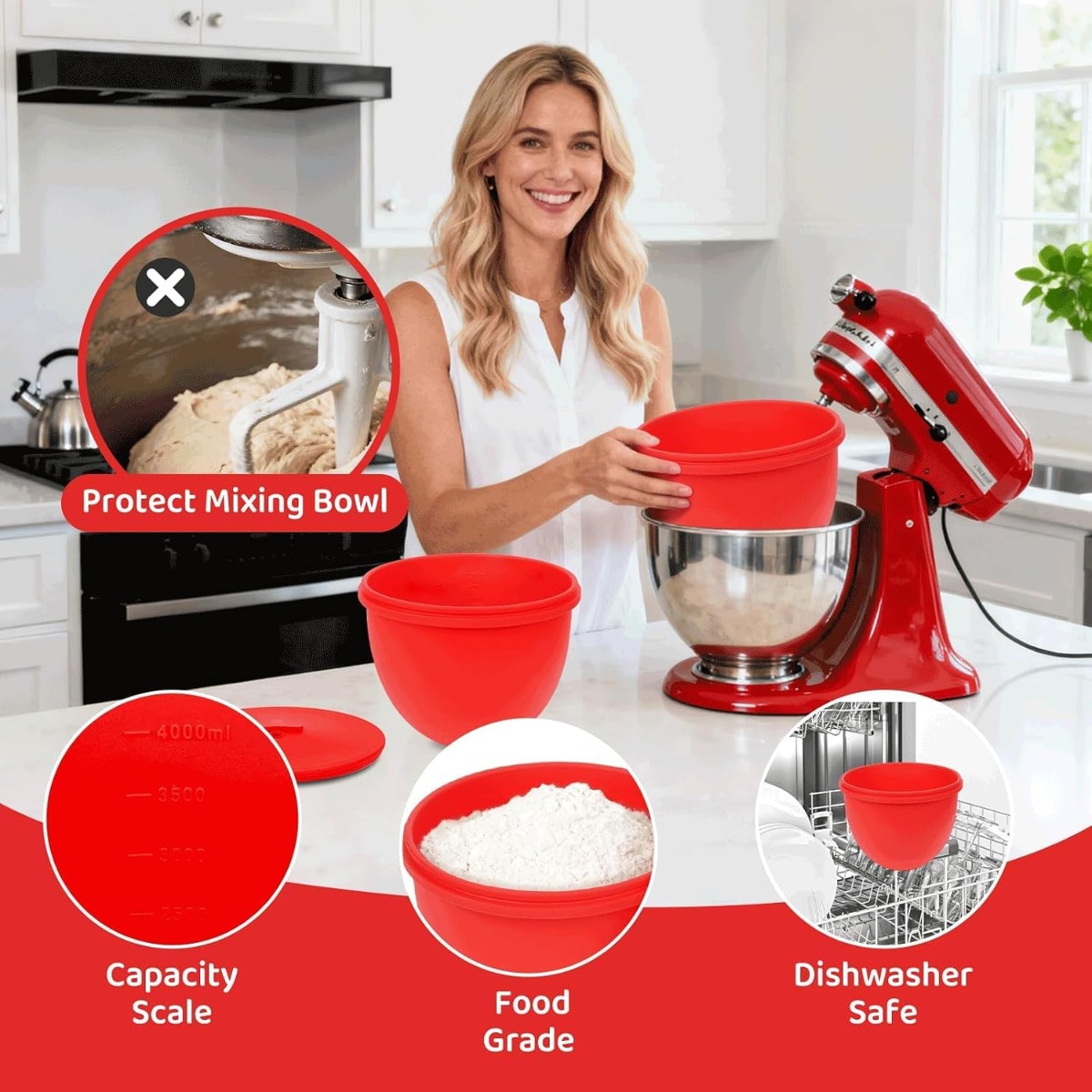 Silikon-Mixerschüssel-Einlage  – Kitchenaid Baking Bowl Bewertung und Preis