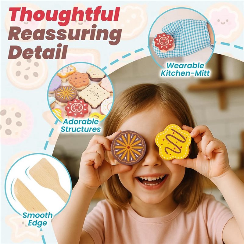 WOWFU-Holz-Kekse-Spielzeug-Set – Baking Kitchen Kids Bewertung und Preis