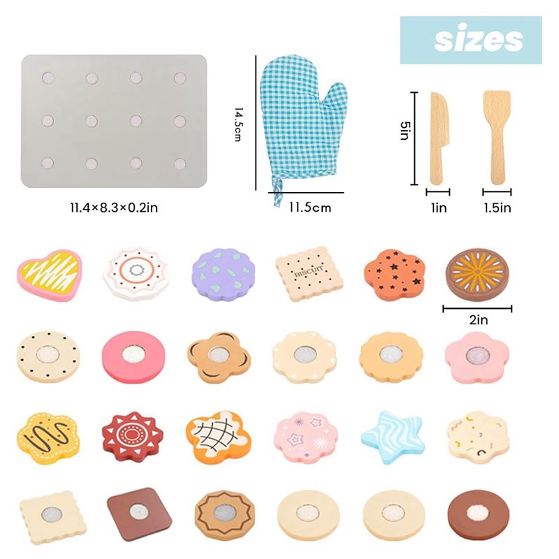 WOWFU-Holz-Kekse-Spielzeug-Set – Baking Kitchen Kids Bewertung und Preis