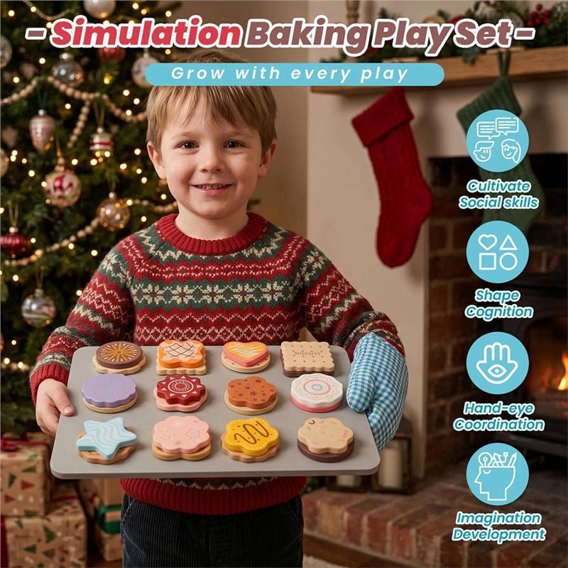 WOWFU-Holz-Kekse-Spielzeug-Set – Baking Kitchen Kids Bewertung und Preis