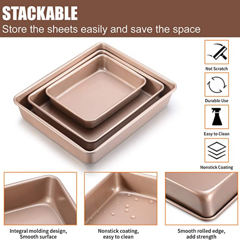 Verdicken Carbon Stahl Goldene – Springform Pan Set Bewertung und Preis