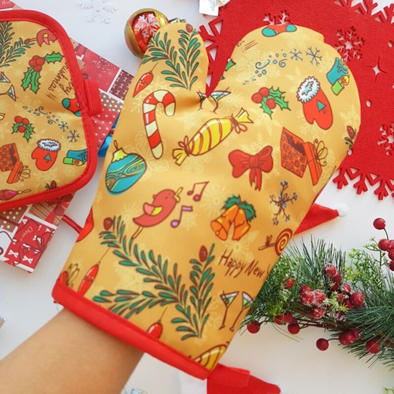 2 teile/satz Weihnachten Top f – Kitchen Baking Gloves Bewertung und Preis