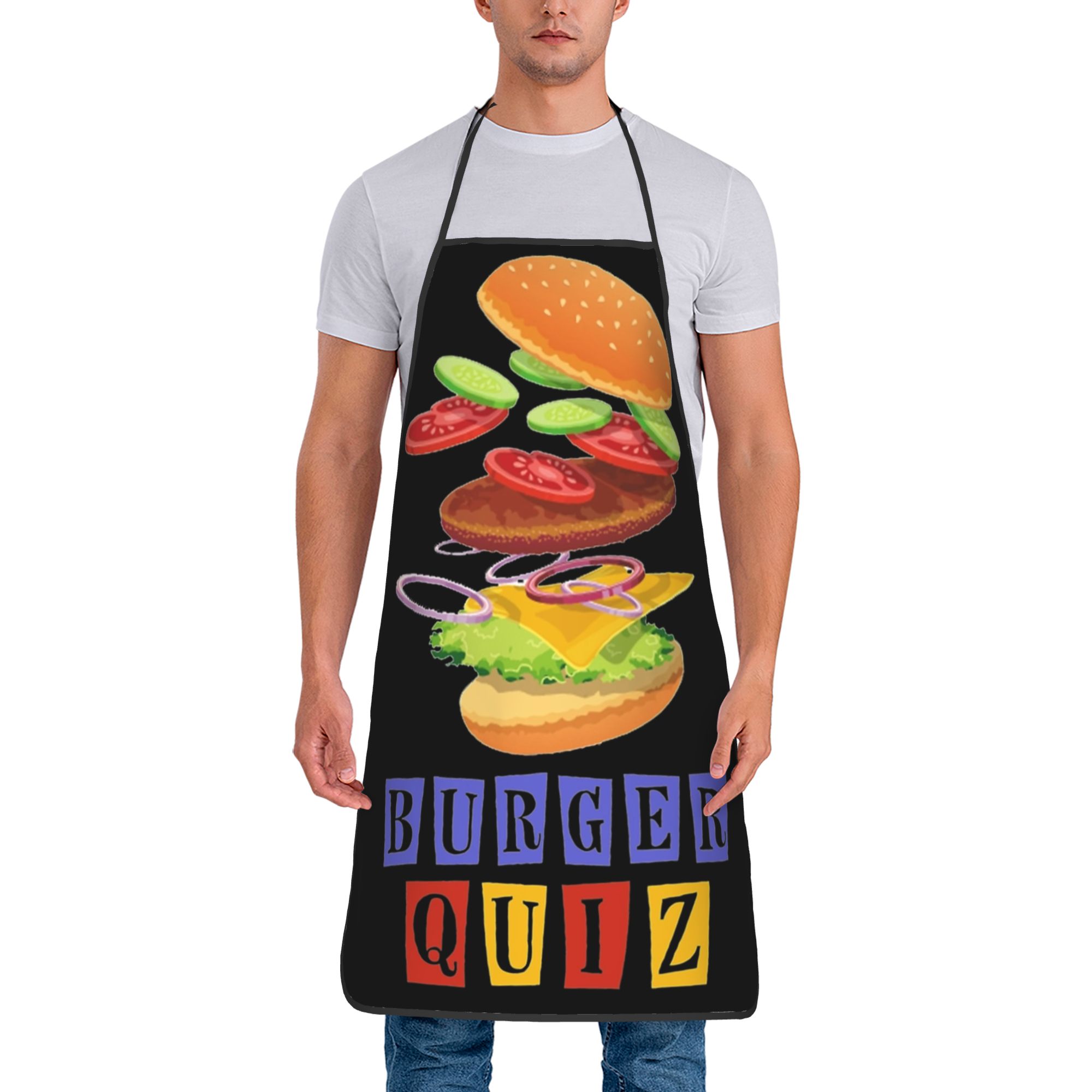 Burger-Quiz-Schürze, niedliche – Kitchen Quiz Bewertung und Preis